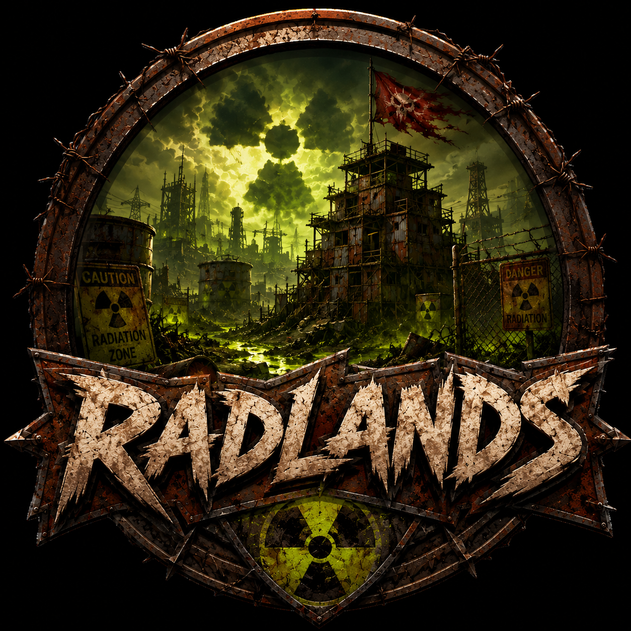 RadLands irradiated Rust wasteland logo